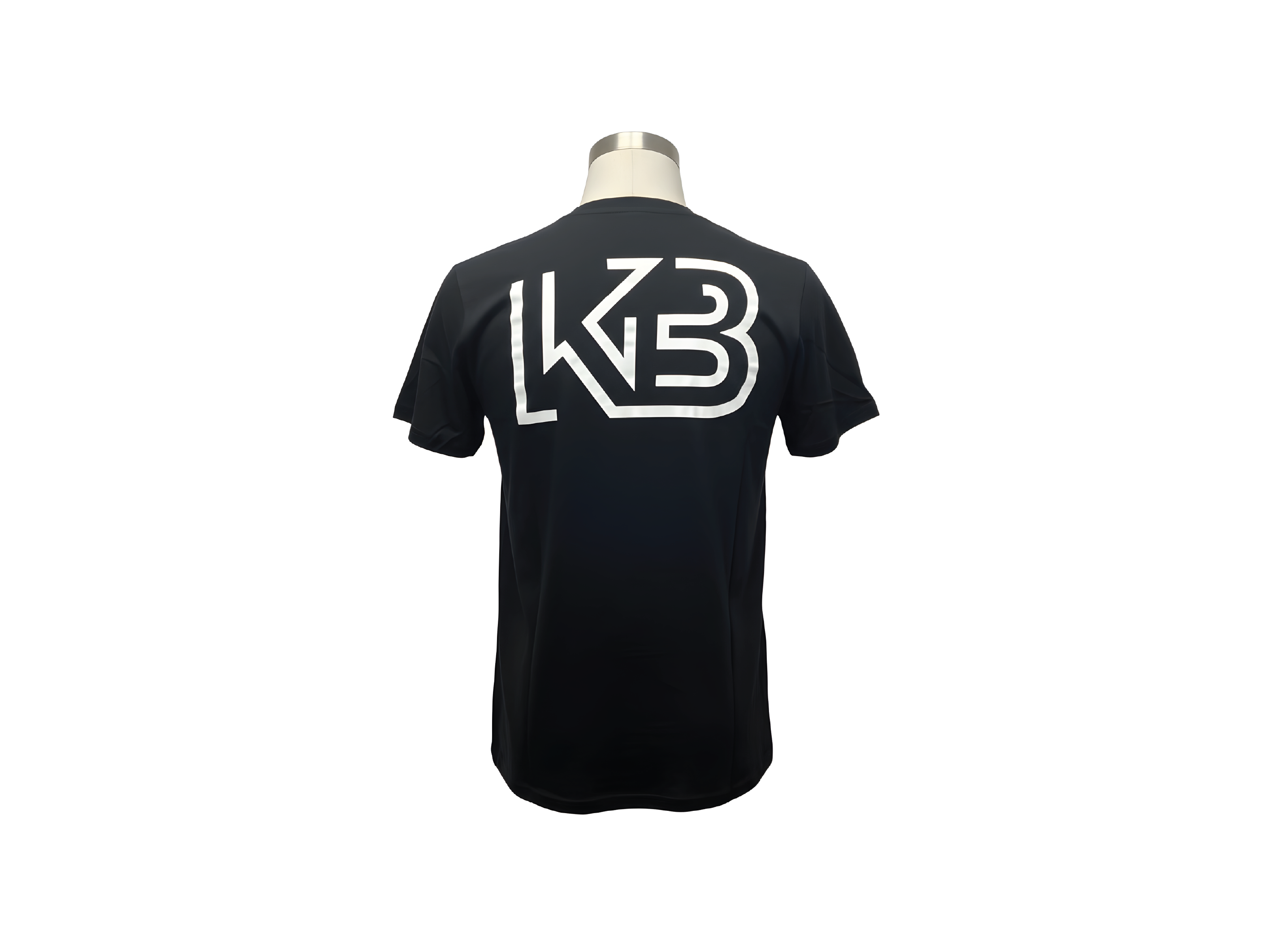 T-shirt à manches courtes KB OPTIKS INC. en coton blanc, vue de face, portant un style décontracté.